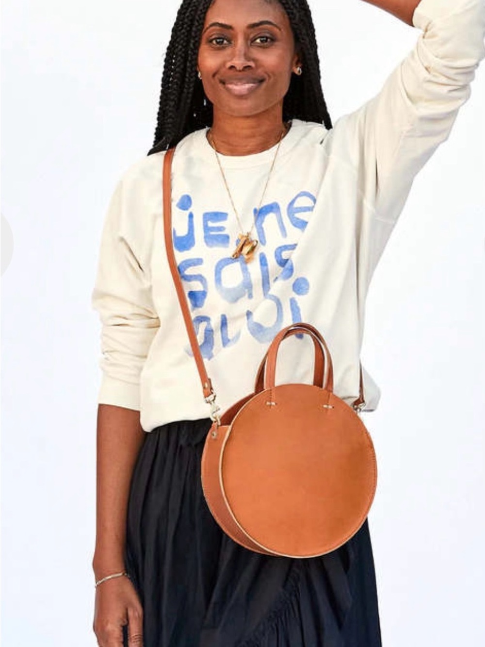 CLARE V PETIT ALISTAIR BAG - NATURAL CUOIO $365.00 - Picture 4 of 15